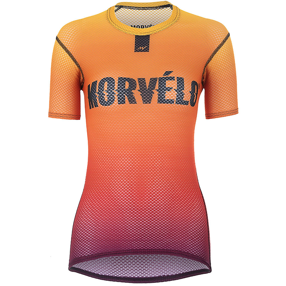 Morvelo Women's Fire Short Sleeve Baselayer - Orange - XXL