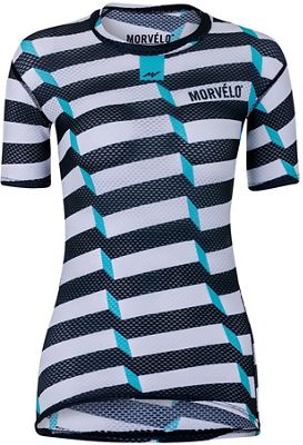 Morvelo Women's Madrid Short Sleeve Baselayer  - nero - bianco - XL, nero - bianco