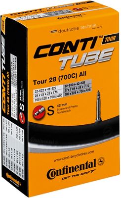 Continental Tour 28 All Purpose Inner Tube - Black - 42mm Valve, Black