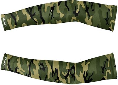 Primal Camo Arm Warmers - Green-Black - XS}, Green-Black