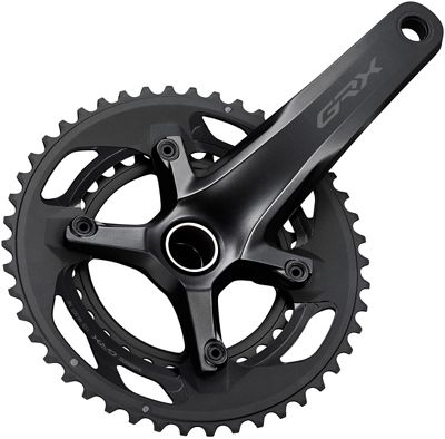 Shimano GRX 600 2x11 Speed Gravel Bike Chainset - Black - 46/30T, Black