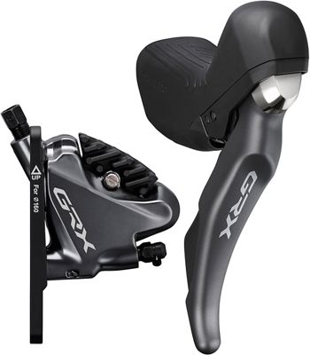 Shimano GRX 810 2x11 Speed Disc Brake - Black - Right Front Flat Mount, Black