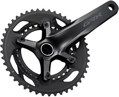Shimano GRX 600 10 Speed Gravel Double Chainset - Black - 46/30T, Black