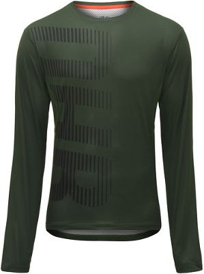 dhb MTB Long Sleeve Trail Jersey AW19 - Green - M}, Green