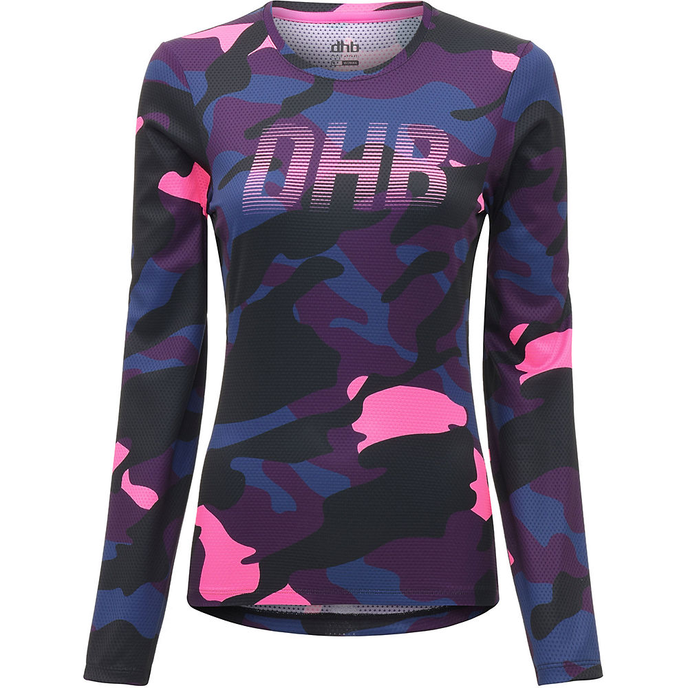 Maillot VTT Femme dhb Trail Camo (manches longues) - Pink Camo - UK 14