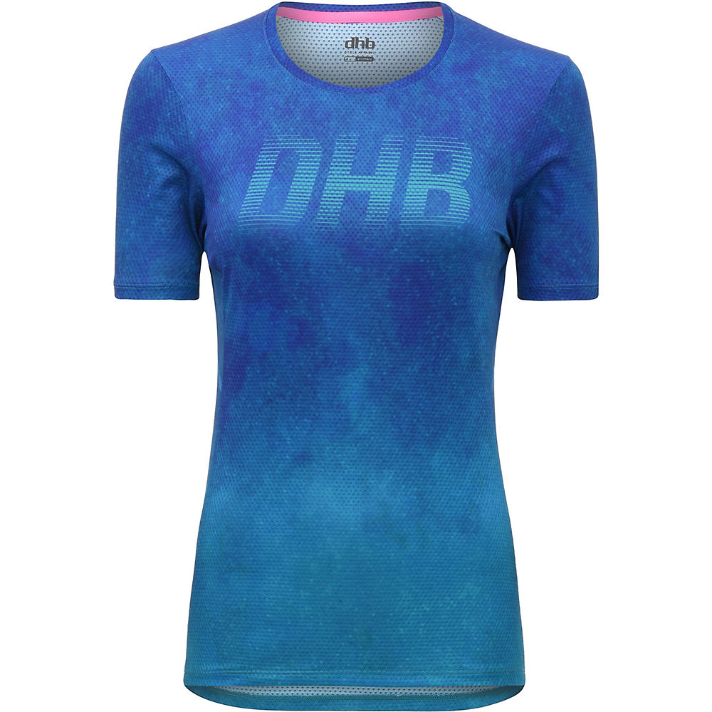 dhb MTB Womens Short Sleeve Trail Jersey - Bleu - UK 10, Bleu