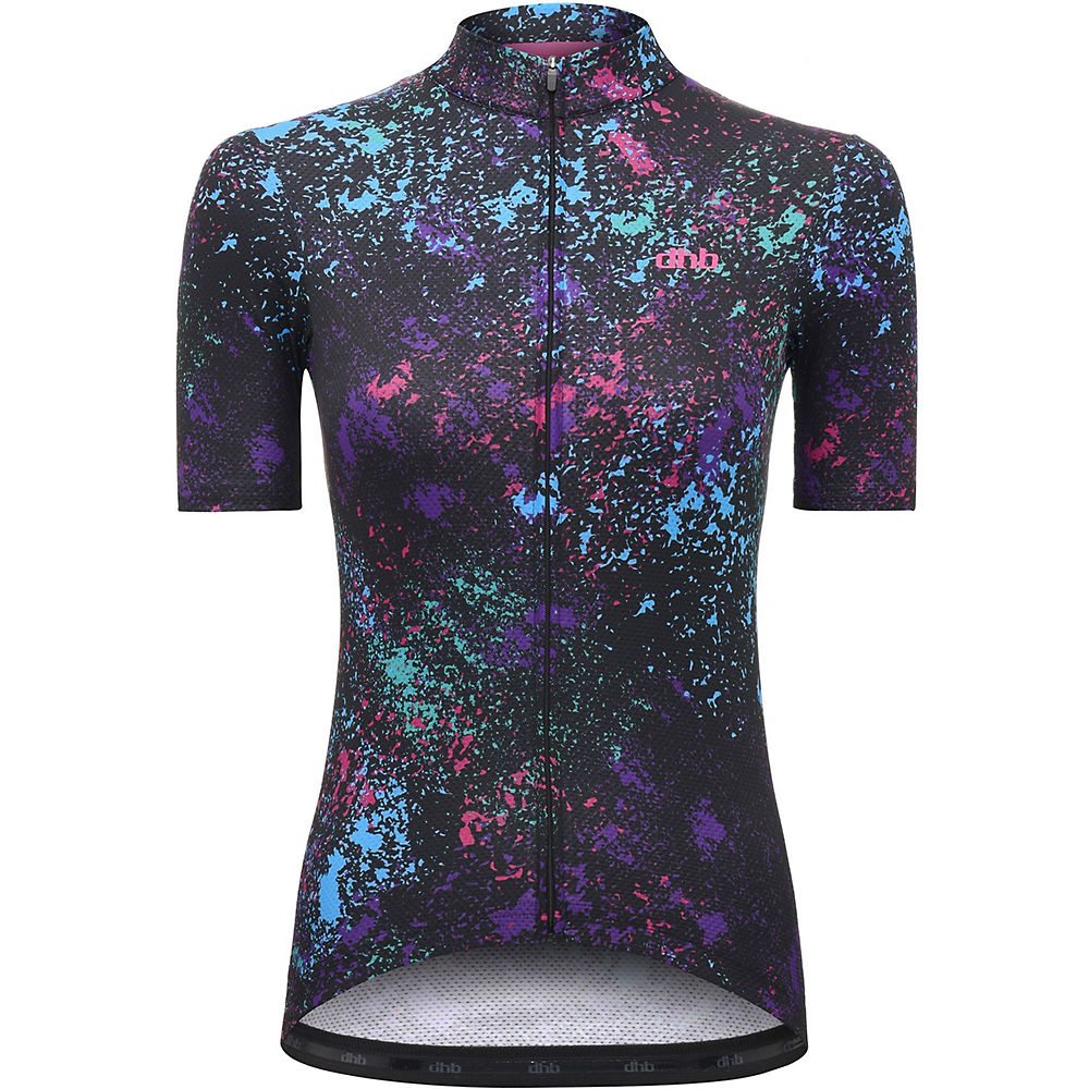 dhb Blok Women's Short Sleeve Jersey - Moss - Noir/Multi - UK 10