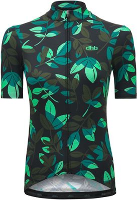 Maillot Femme dhb Blok Bloom (manches courtes) - Black-Green Floral - UK 8