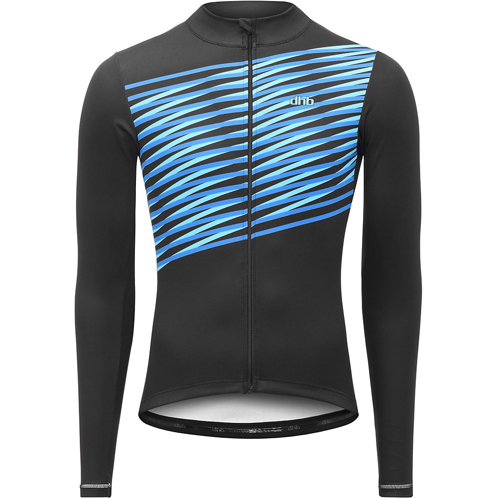 Maillot dhb Classic Crossing (manches longues) - Noir/Bleu - XL