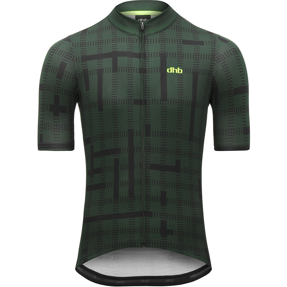 Maillot dhb Classic Matrix 2 (manches courtes) - Vert/Noir - XS, Vert/Noir