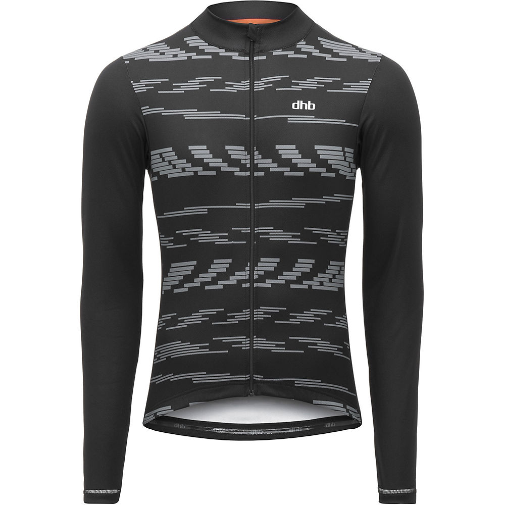 Maillot dhb Classic Tread (manches longues) - Noir-Gris, Noir-Gris