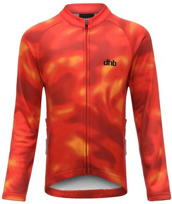 dhb Kids Long Sleeve Jersey - Fire - Rouge - 12-13 Years