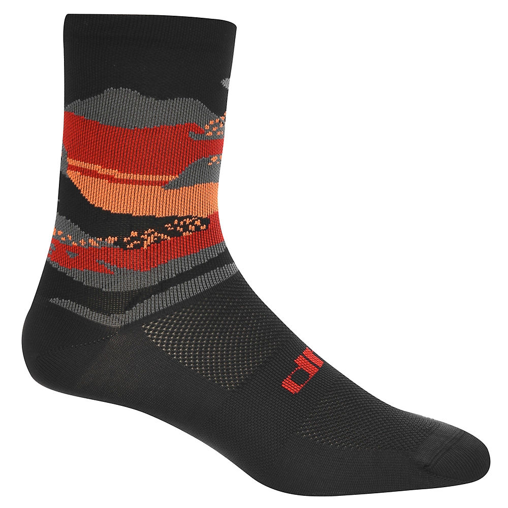 dhb Blok Sock - Flow - Noir/Rouge - M, Noir/Rouge