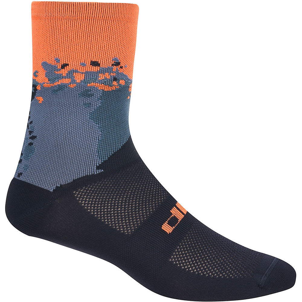dhb Blok Sock - Molten - Bleu marine/Orange - S/M, Bleu marine/Orange