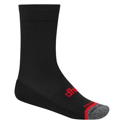 Calzini invernali dhb Aeron Lab - BLACK-RED} - L/XL}, BLACK-RED}