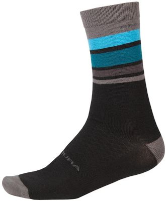 Endura BaaBaa Merino Stripe Sock II - Noir - S/M