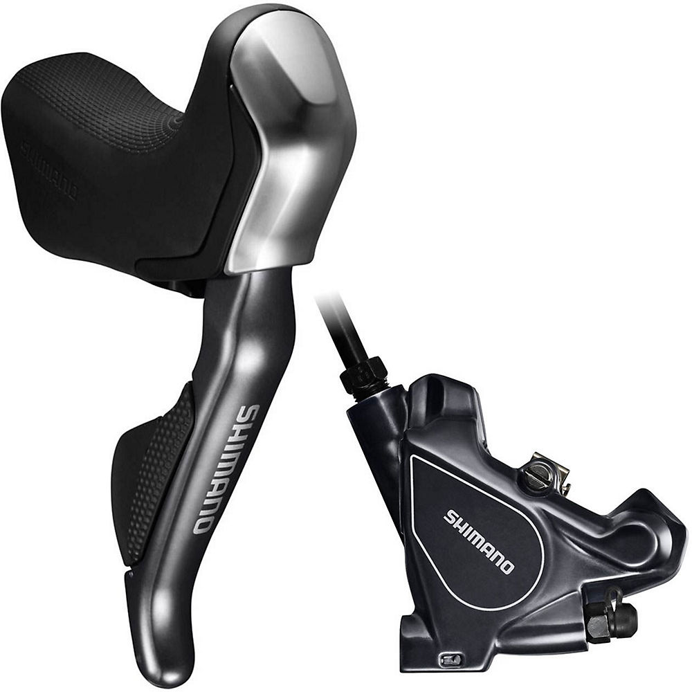 Shimano R785-805 Hydraulic Di2 Disc Brake Set - Noir argent - Left Hand Front - Flat Mount, Noir argent