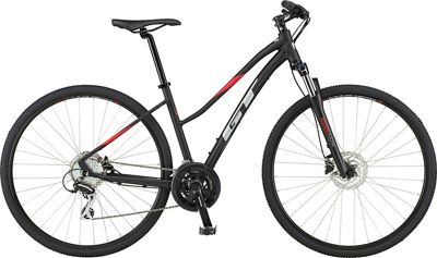 GT Transeo Elite Easy Entry Bike 2020 - Satin Black - Red - M