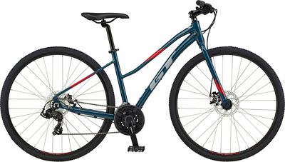 GT Transeo Sport Easy Entry Bike 2020 - Slate Blue - Red - M