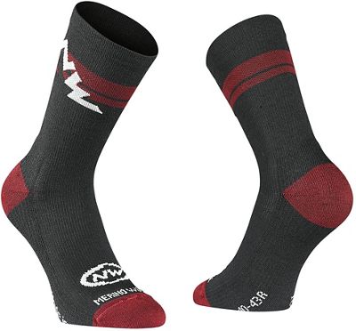 Calzini alti Northwave Extreme Winter - Nero/Rosso - XS, Nero/Rosso
