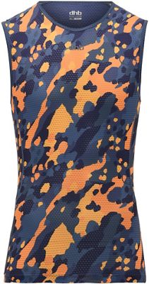 dhb Blok L'weight Mesh Baselayer - Print 2 - Orange-Grey Camo - XXL