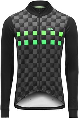 Veste dhb Classic Flashlight Softshell Roubaix Brick - Noir-Vert, Noir-Vert