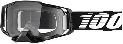 100% ARMEGA Goggle Black - Clear Lens  - nero - bianco}, nero - bianco}