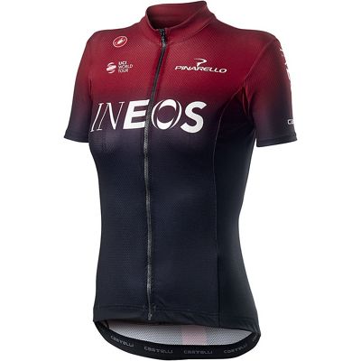 Castelli Women's Ineos Fan 19 Jersey - rosso scuro - XS, rosso scuro
