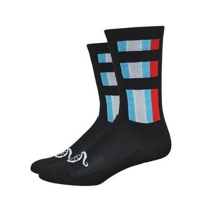 Defeet Aireator Handlebar Mustache Delux Socks - Noir/Multi