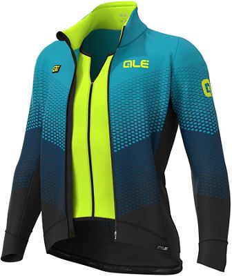 Alé Delta Combi Stretch Jacket - Black Petrol Turq