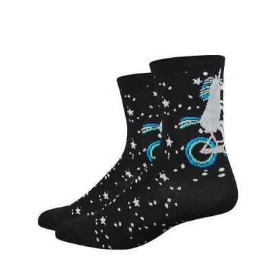 Defeet Aireator Womens 4 Unicorn Socks - Noir - blanc, Noir - blanc