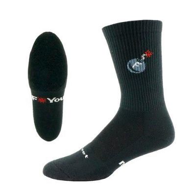 Defeet Levitator Trail 6 F-Bomb Socks  - Noir, Noir