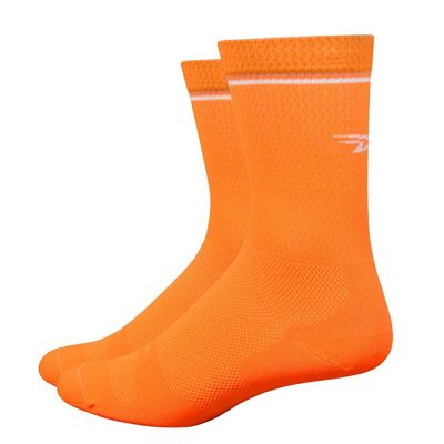 Defeet Levitator Lite 6 Socks - Hi-Vis Orange - M, Hi-Vis Orange