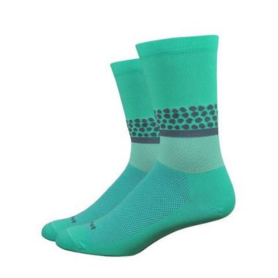 Defeet Aireator 6 Shake Socks - Celeste-Gun Metal Grey, Celeste-Gun Metal Grey