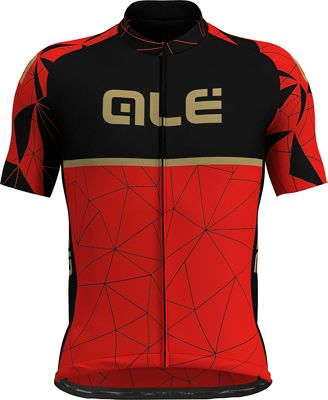 Alé Prime Geo Patterns Short Sleeved Jersey - Rouge-Noir