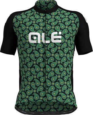 Alé Prime Paisley Print Short Sleeved Jersey - Vert/Noir