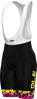 Alé Hyper Leopard Bib Shorts - Pink-Yellow - XXL