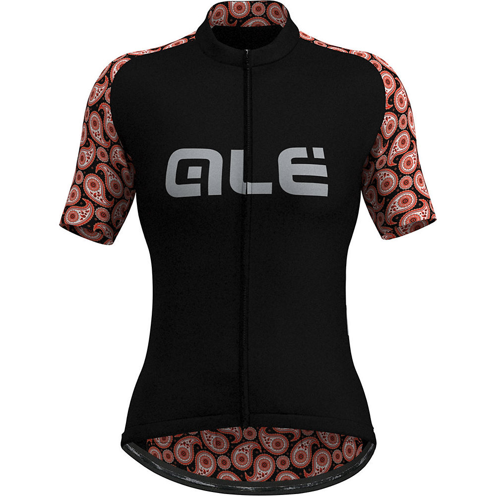 Alé Women's Prime Paisley Print SS Jersey - Noir-Orange