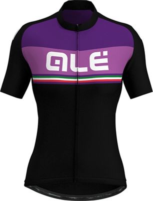 Alé Women's Prime Italia Stripe SS Jersey - Violet/Noir - XS