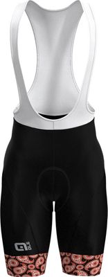 Alé Women's Paisley Print Bib Shorts - Noir-Orange