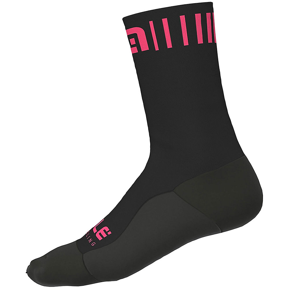 Alé Strada Socks H18 AW19 - Black Fluo Pink - L}, Black Fluo Pink