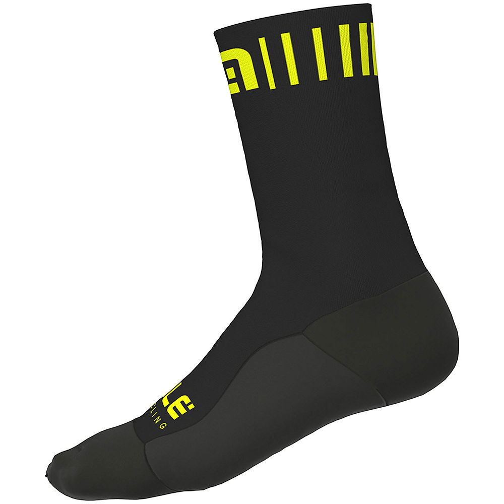 Alé Strada Socks H18 AW19 - Black Yellow Fluo - S}, Black Yellow Fluo