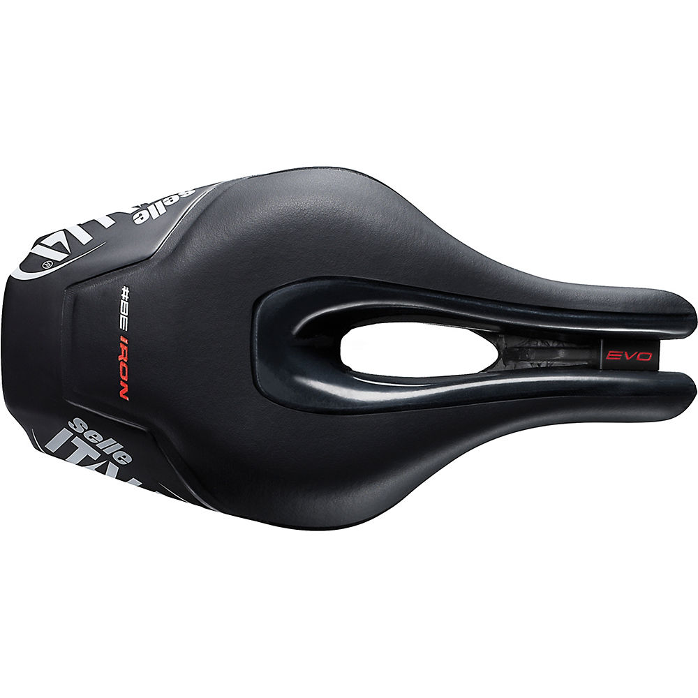 Selle Italia Iron Evo Carbonio Superflow Saddle - Noir - U3 - 132mm Wide, Noir