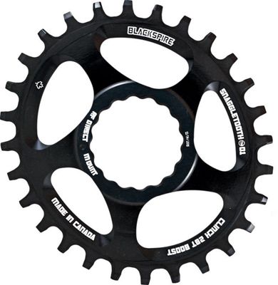 Image of Blackspire Snaggletooth Cinch Offset Oval Chainring - Noir - Direct Mount, Noir