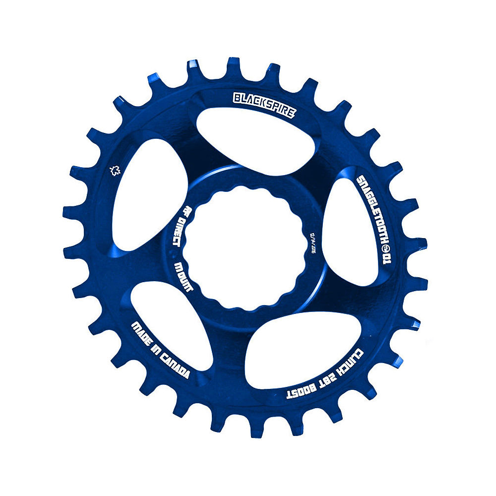 Blackspire Snaggletooth Cinch Offset Oval Chainring - Bleu - Direct Mount, Bleu
