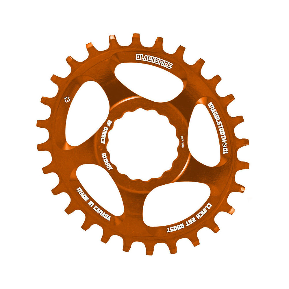 Blackspire Snaggletooth Cinch Offset Oval Chainring - Orange - Direct Mount, Orange