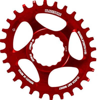 Blackspire Snaggletooth Cinch Offset Oval Chainring - Red - Direct Mount, Red