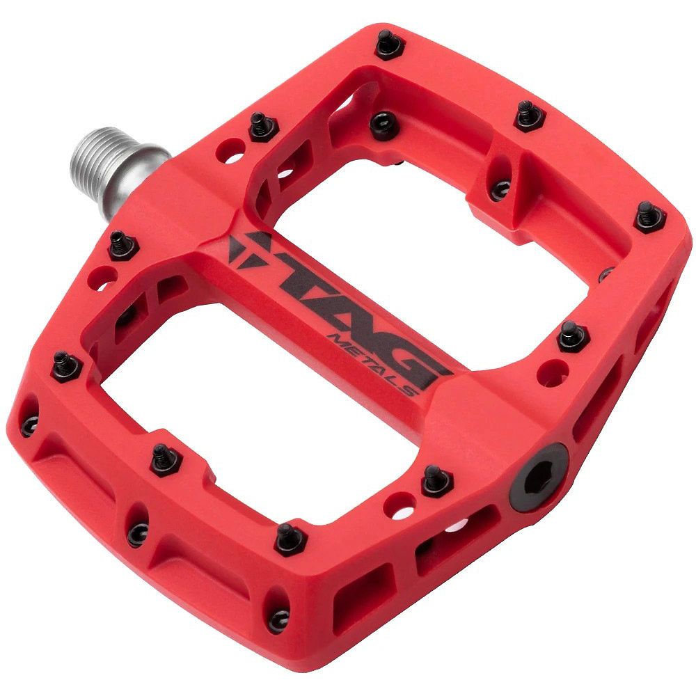 Pédales TAG Metals T3 (nylon) - Rouge, Rouge