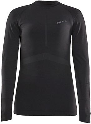 Craft Women's Active Intensity CN LS  - Black-Asphalt - XL, Black-Asphalt