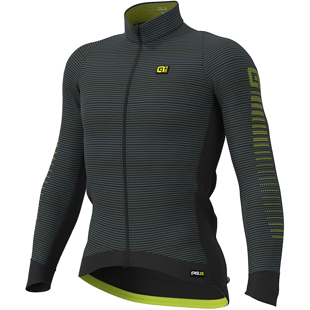 Maillot Alé Thermo Road (manches longues) - Black Fluo Yellow